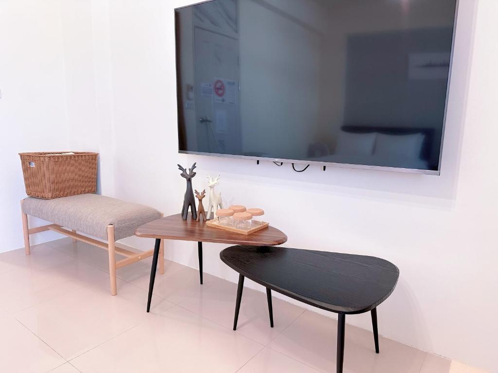 Area soggiorno di Happy Fat B&B 寵物友善