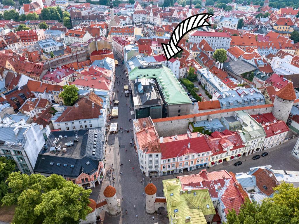 Nespecifikovaný výhled na destinaci Tallinn nebo výhled na město při pohledu z apartmánu