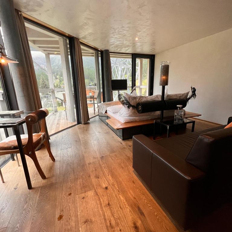 Posezení v ubytování Matterhorn FOCUS Design Hotel