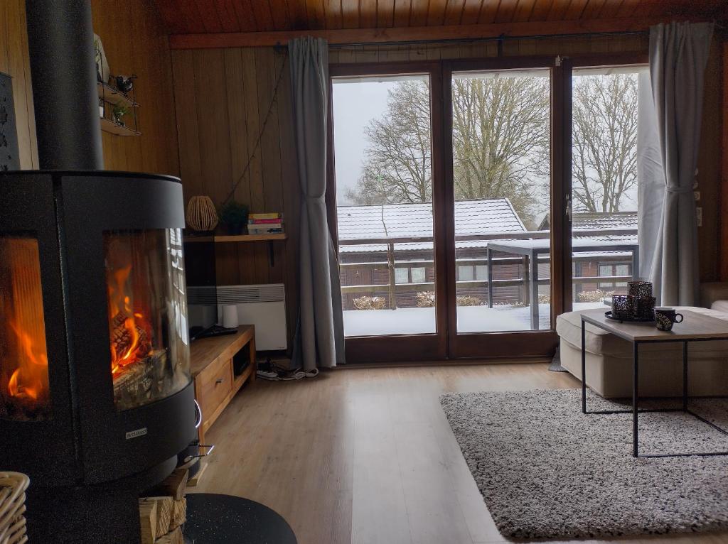 Posezení v ubytování Bij Bart & Inge-La Boverie-Chalet nr 79
