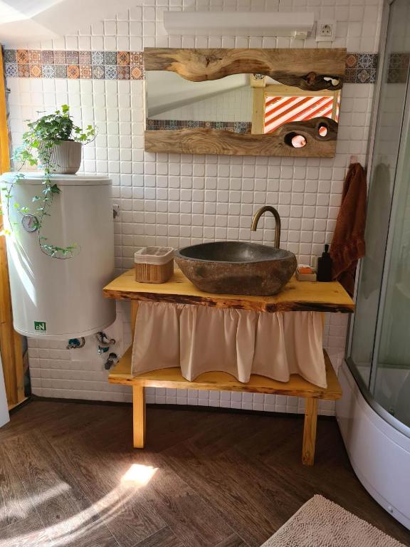 Eldhús eða eldhúskrókur á Jurtarelax