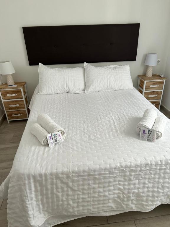 Posteľ alebo postele v izbe v ubytovaní Vacaciones en malaga