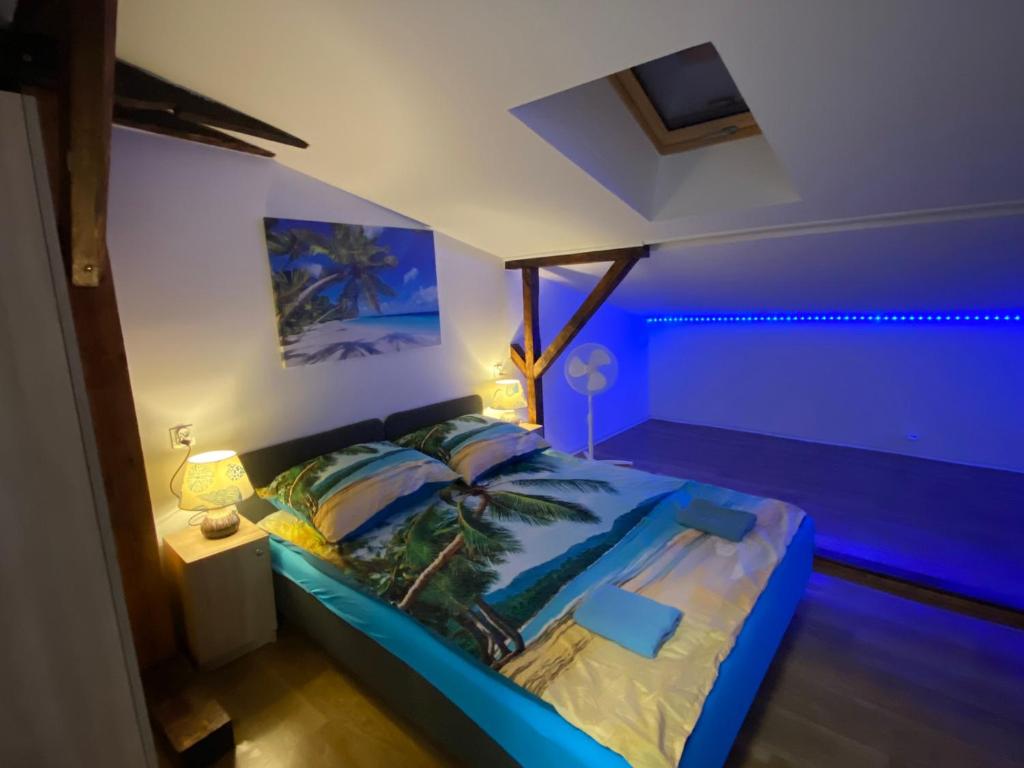 Postel nebo postele na pokoji v ubytování Sea world Apartments Mansarda
