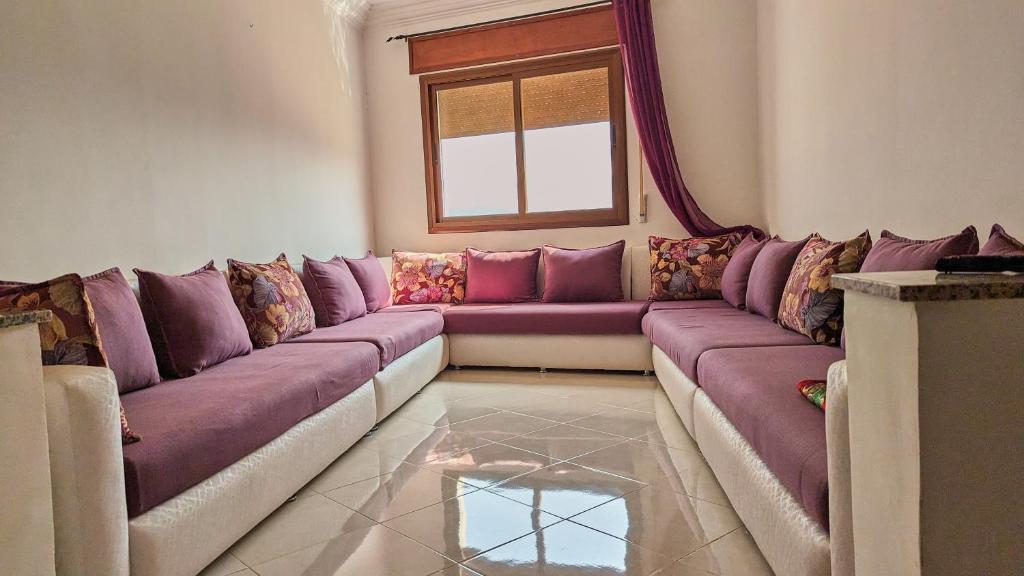 Posezení v ubytování Oued Laou Apartment