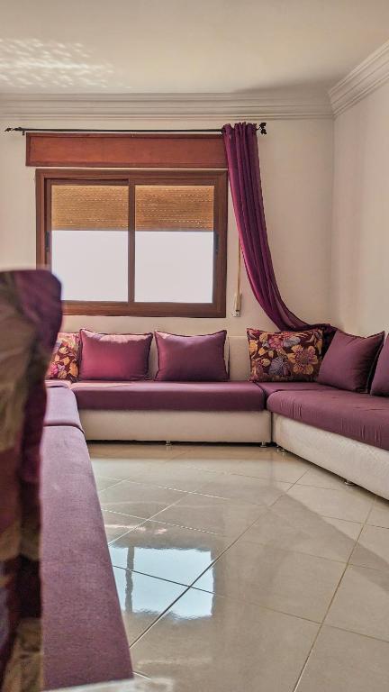 Posezení v ubytování Oued Laou Apartment
