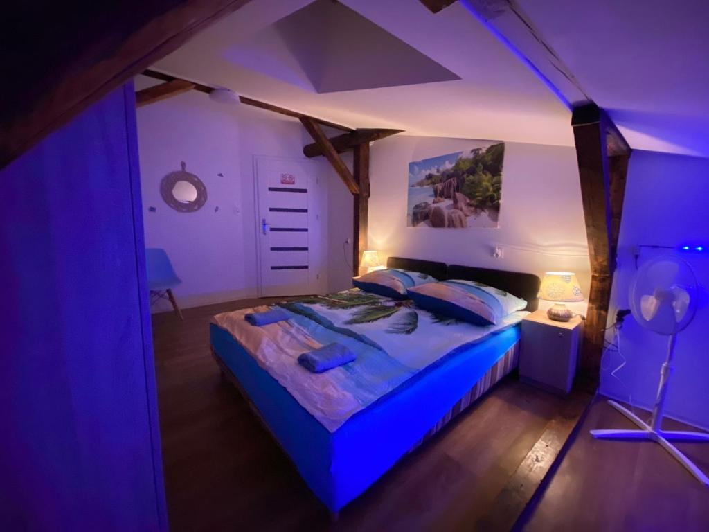 Postel nebo postele na pokoji v ubytování Sea world Apartments Mansarda