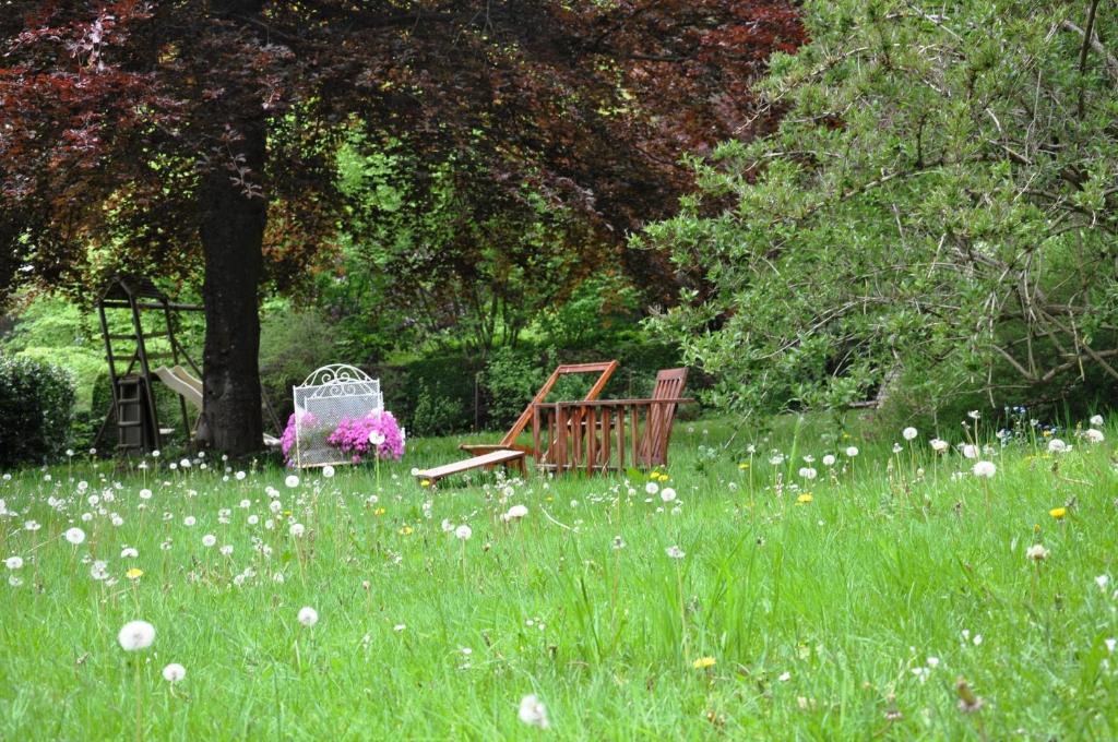 Zahrada ubytování B&B Le Bois Dormant