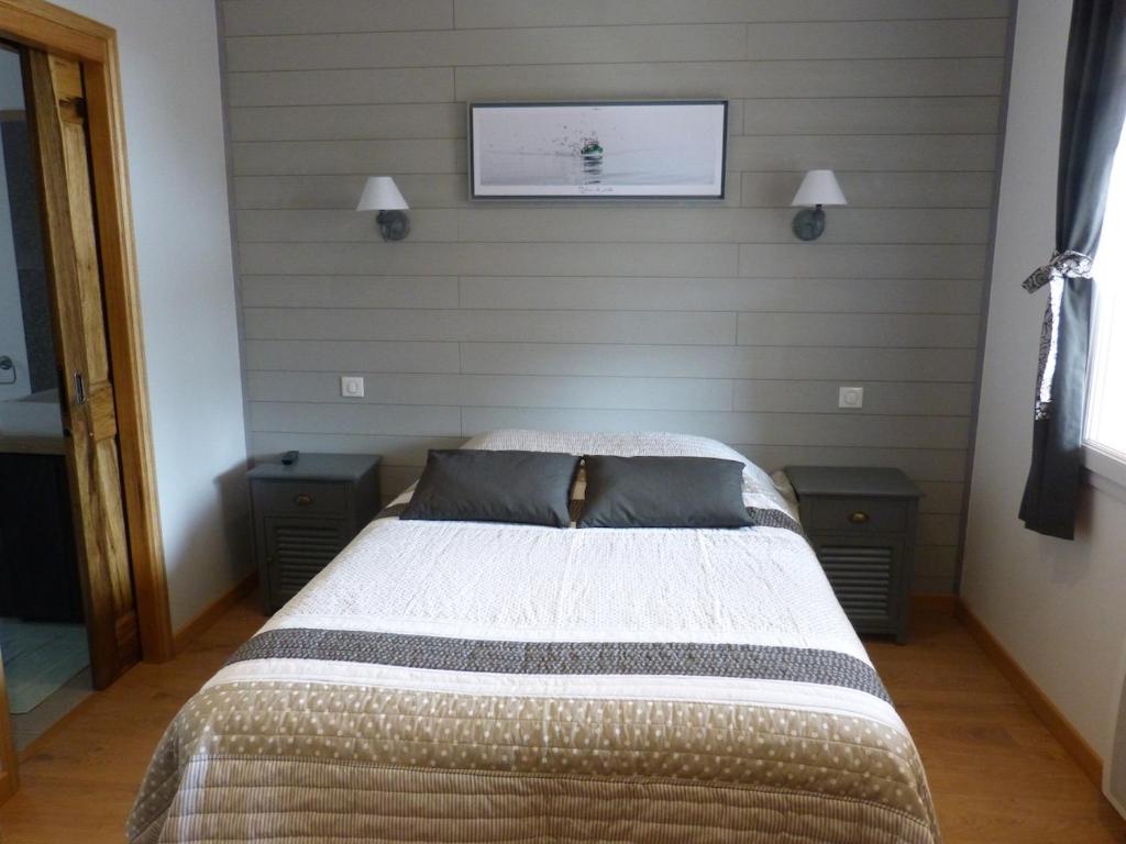 Postel nebo postele na pokoji v ubytování Gîte du Pagoulin - Gîte