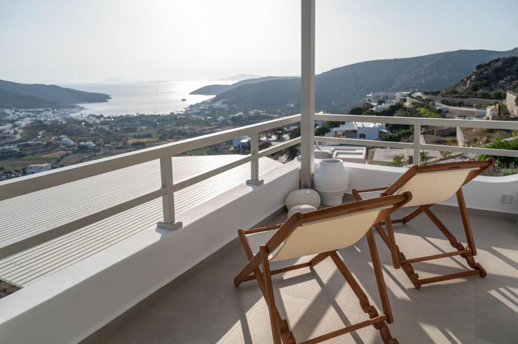 Balkón alebo terasa v ubytovaní Castello Amorgos Suites