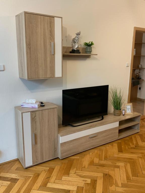 TV a/nebo společenská místnost v ubytování Victory apartmán