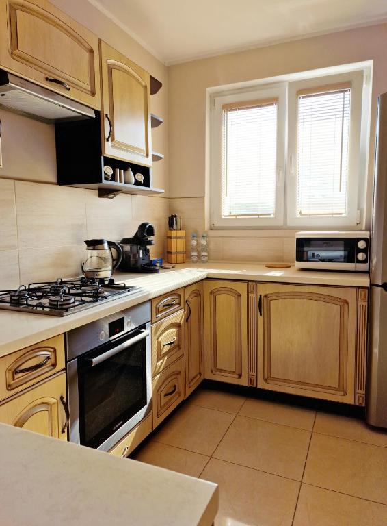 Kuchyň nebo kuchyňský kout v ubytování Parkowy - Sweet House