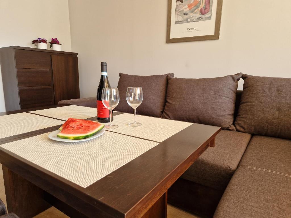 Posezení v ubytování Komfortowy Apartament w Blue Mare