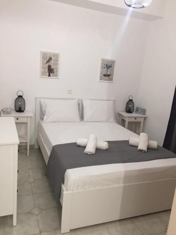 Posteľ alebo postele v izbe v ubytovaní Camara House, Antiparos