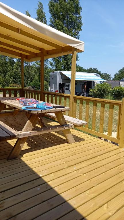 Balkón nebo terasa v ubytování Camping de Trezulien