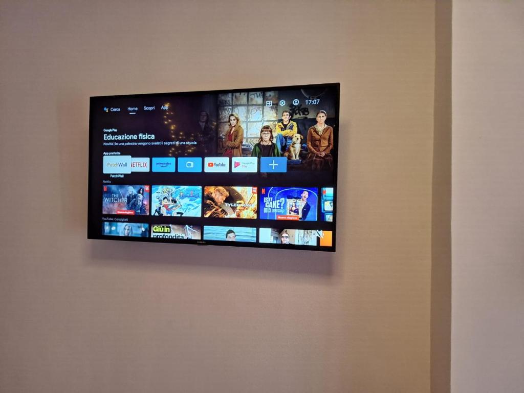 TV a/nebo společenská místnost v ubytování Le Stanze di Bimba