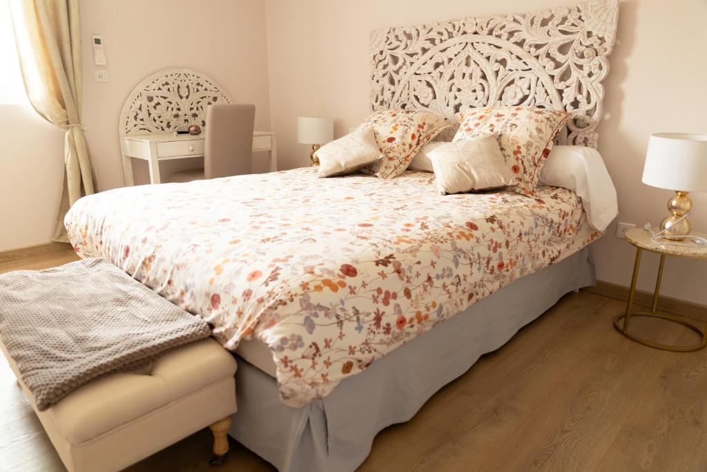 Postel nebo postele na pokoji v ubytování Gite L'orchidée