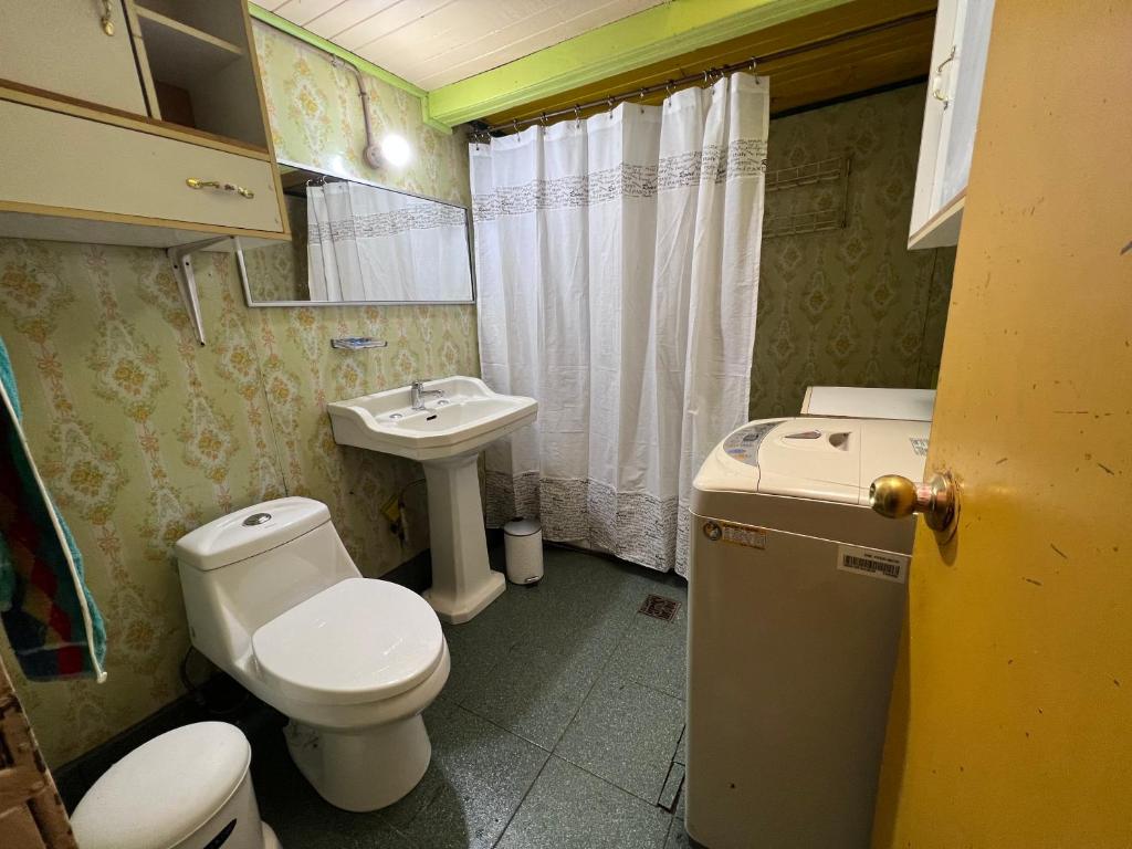 Koupelna v ubytování Curacautin confort