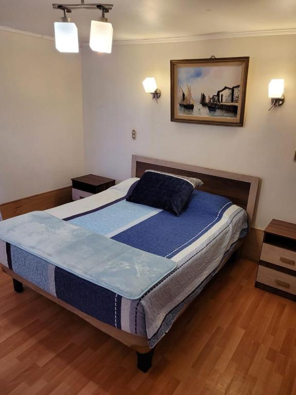 מיטה או מיטות בחדר ב-Económicas y Cómodas Habitaciones Privadas cerca de Playa