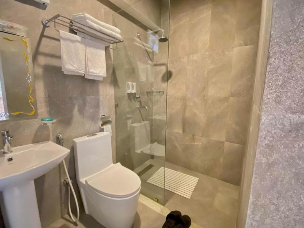 Koupelna v ubytování Pata Inn