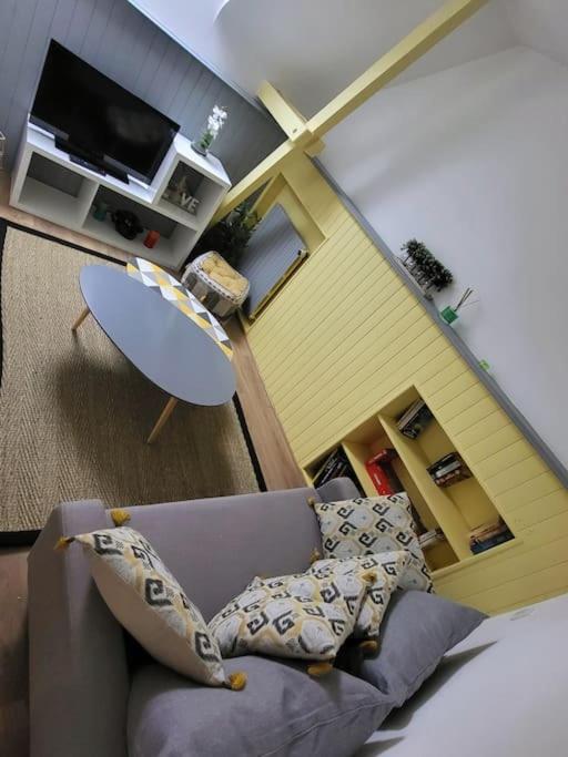 TV a/nebo společenská místnost v ubytování TI CAZ PYRENEES (Chambre d'Hôtes)