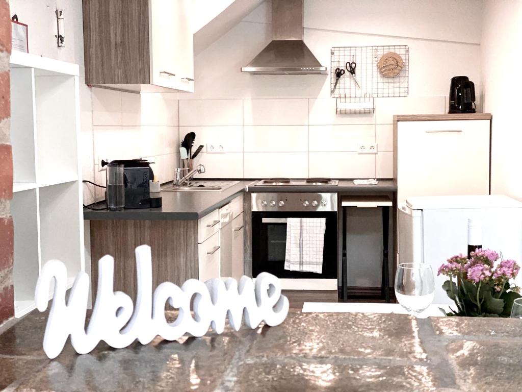 Kuchyň nebo kuchyňský kout v ubytování *Schwarzwald-Apartment 1° *