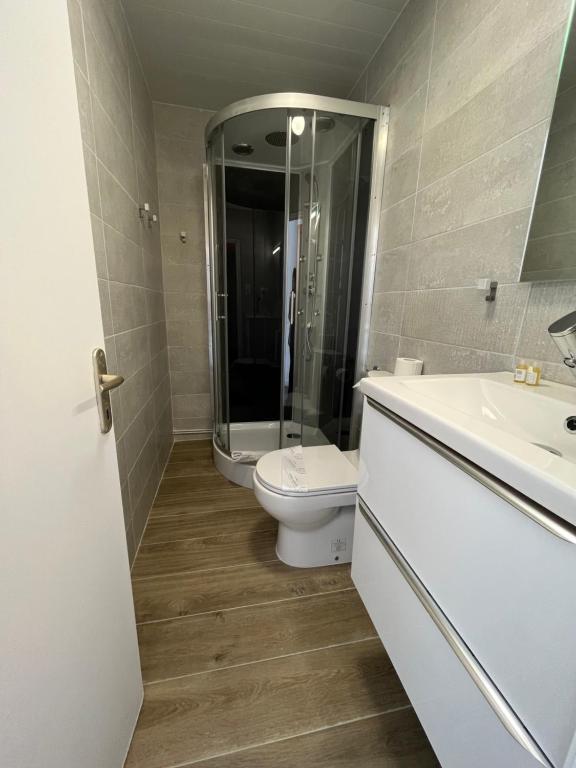 Koupelna v ubytování Hôtel Agena