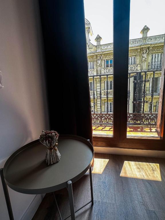 Balkón nebo terasa v ubytování Hostal Arenal Madrid