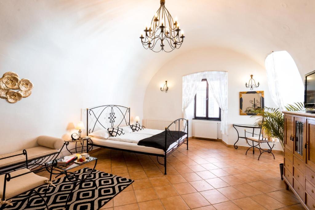 Posezení v ubytování Hotel Zlaty Andel