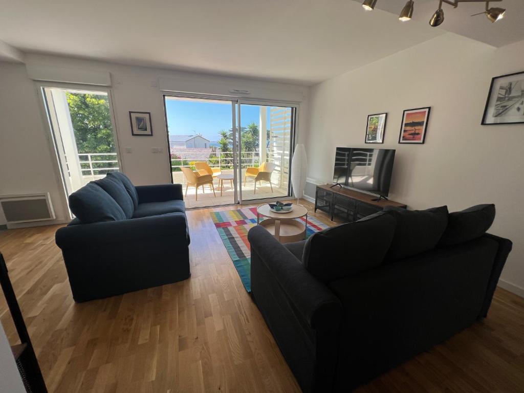 Posezení v ubytování Appartement vue mer