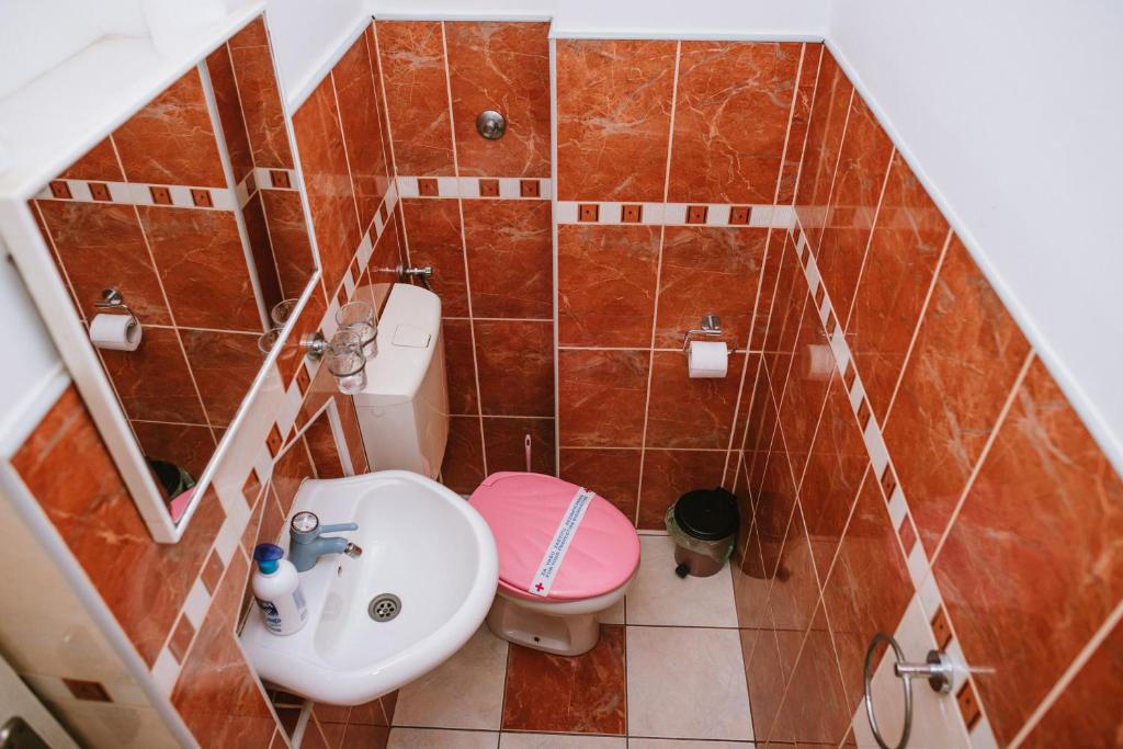 Koupelna v ubytování Sobe Tatjana