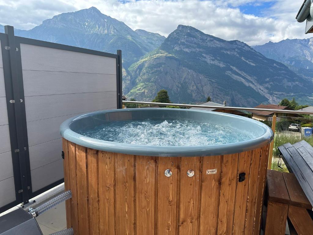 Nespecifikovaný výhled na hory nebo výhled na hory při pohledu z bed and breakfast