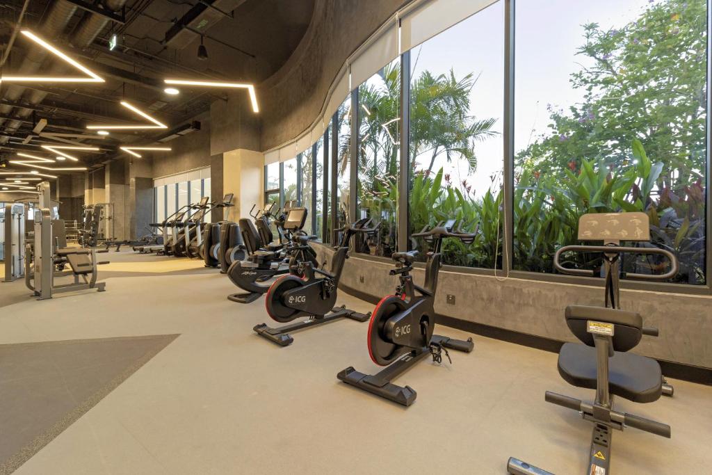 Fitness centrum a/nebo fitness zařízení v ubytování SUN & MOON, Riverside Hotel