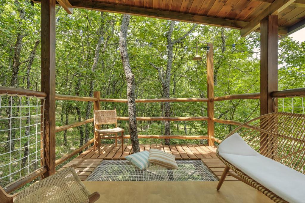 Balkón nebo terasa v ubytování Agramada