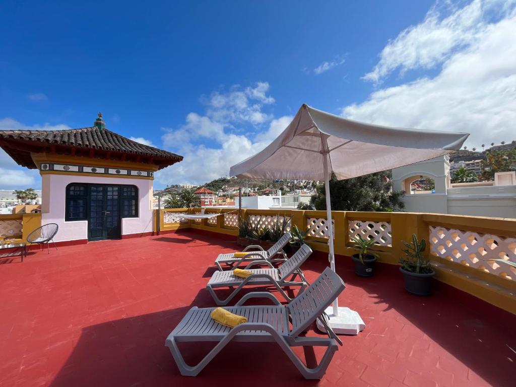 Balkón nebo terasa v ubytování CoLiving Villa Brasil