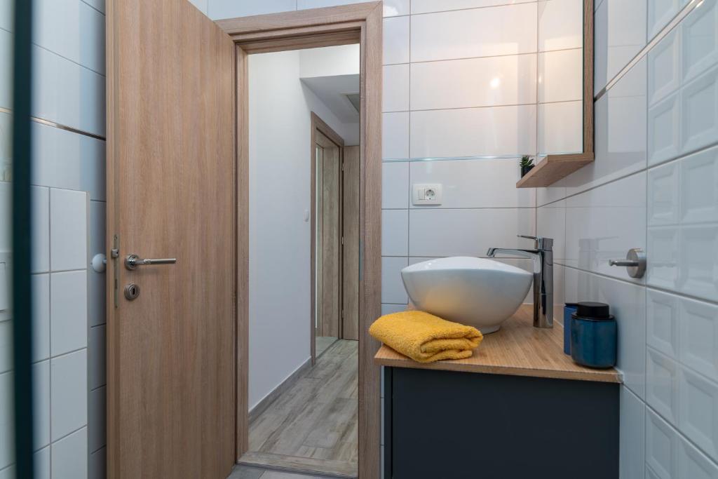 Koupelna v ubytování Apartmani Luce Trogir