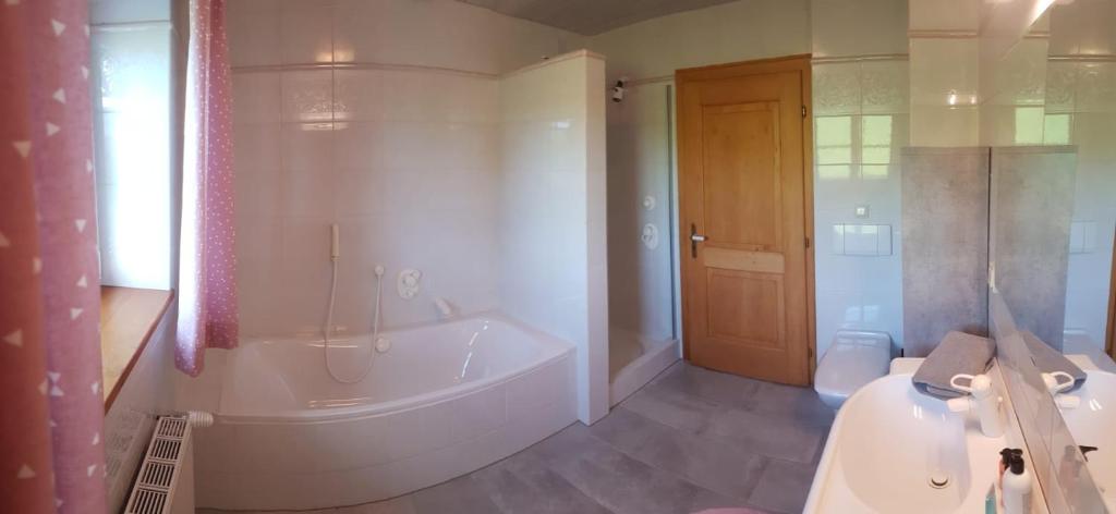 Koupelna v ubytování Wunderschöne Ferienwohnung mit Seeblick