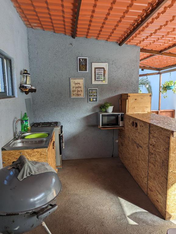 Kuchyň nebo kuchyňský kout v ubytování Finca Pedra Molar