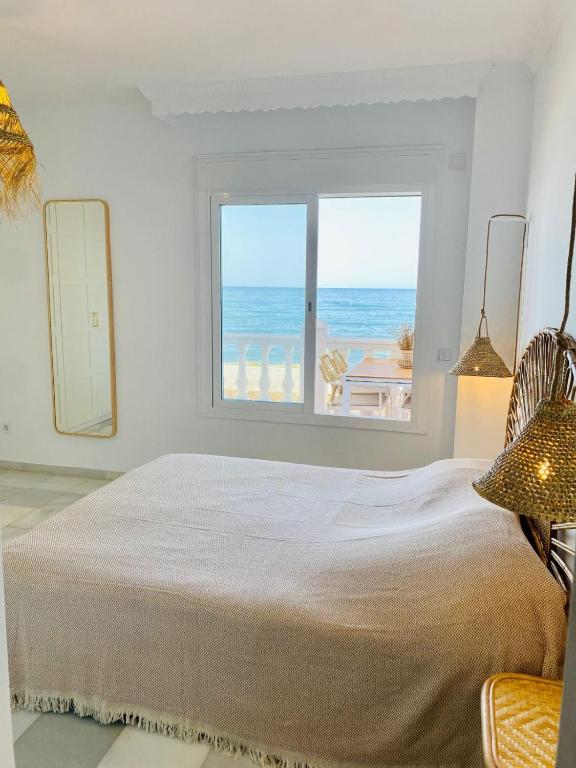 Posteľ alebo postele v izbe v ubytovaní Primera Línea de Playa Increíbles vistas