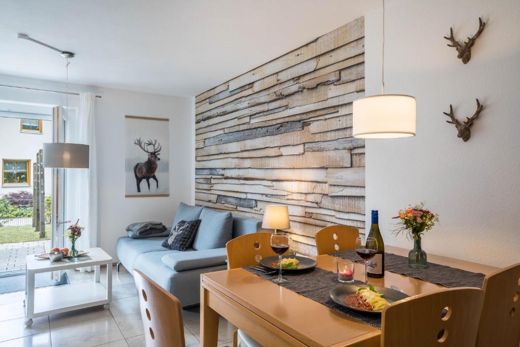Posezení v ubytování Ferienwohnung Hohfelsenblick