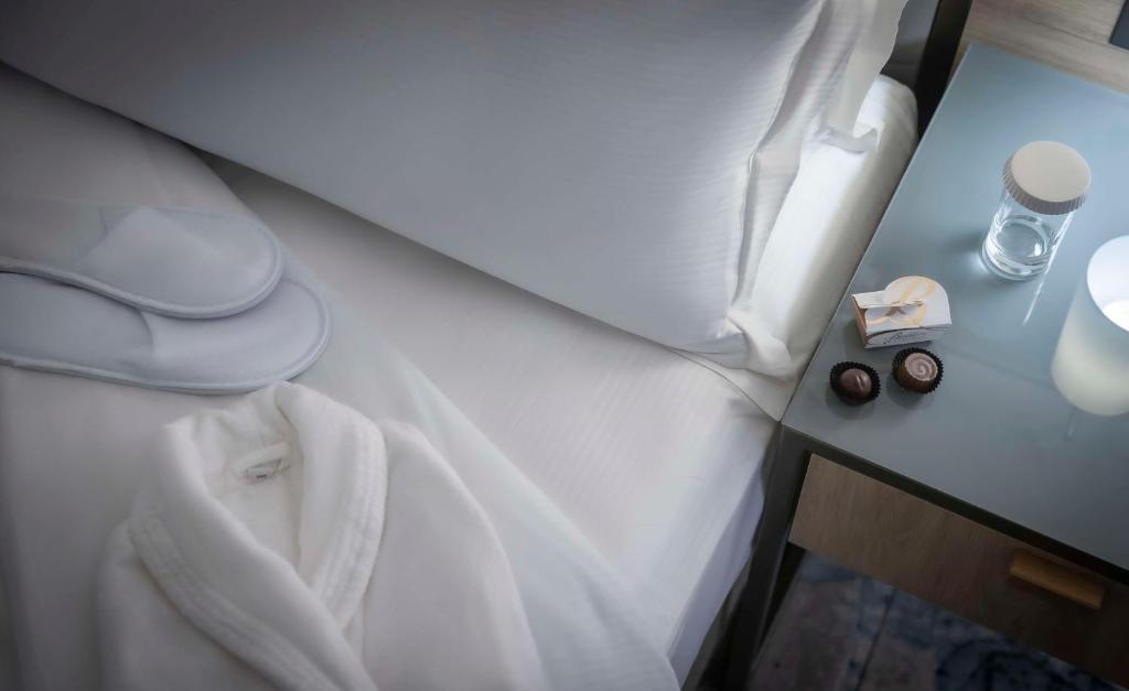 Voodi või voodid majutusasutuse Hilton Dublin toas
