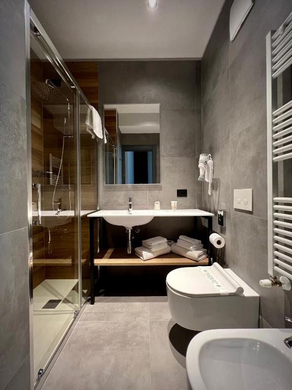 Koupelna v ubytování Hotel Leonessa