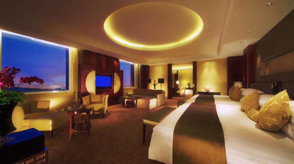 TV a/nebo společenská místnost v ubytování DoubleTree by Hilton Qinghai - Golmud