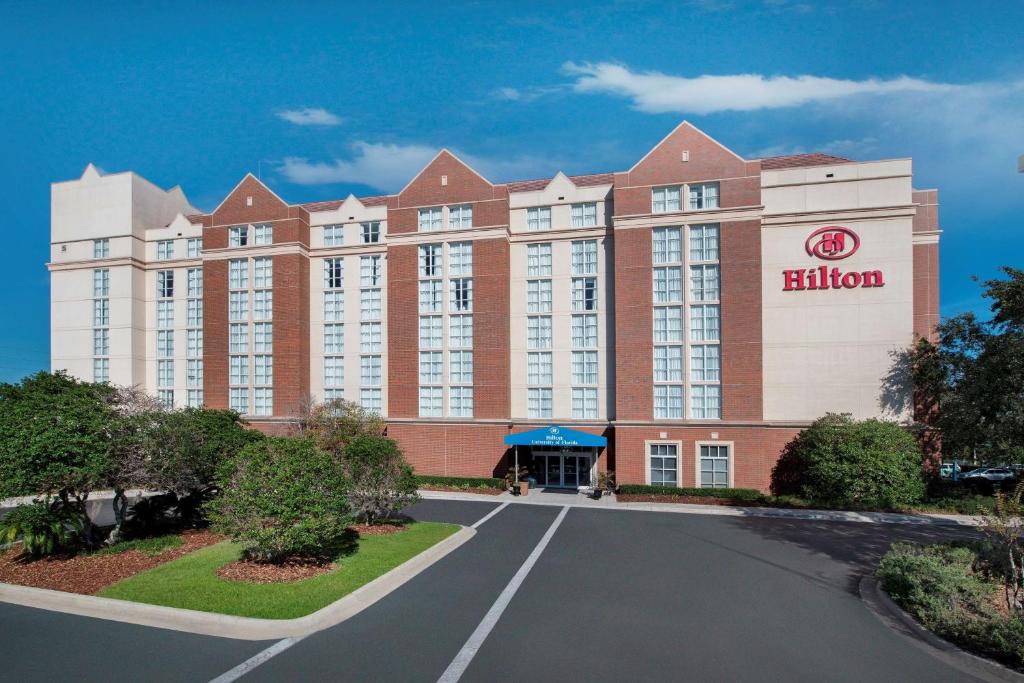a rendering of the exterior of a hotel at Hilton University of Florida Conference Center Gainesville in Gainesville