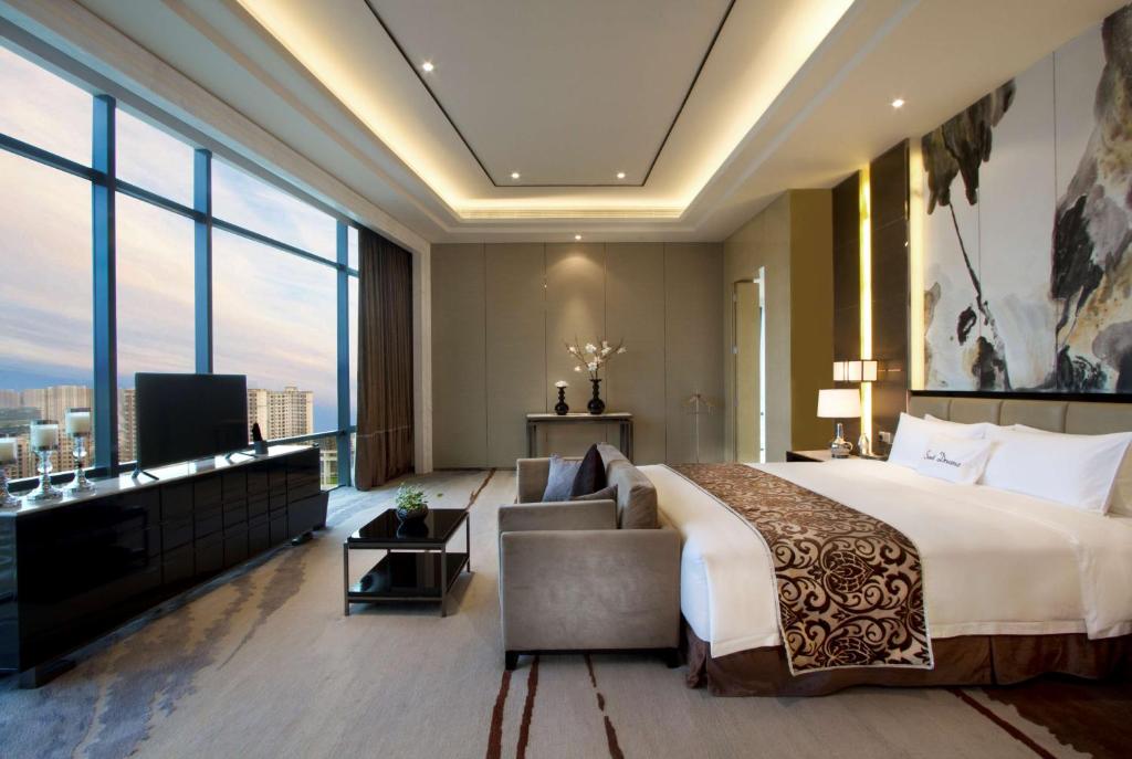 TV a/nebo společenská místnost v ubytování DoubleTree by Hilton Heyuan