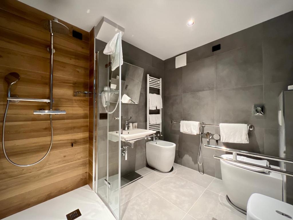 Koupelna v ubytování Hotel Leonessa