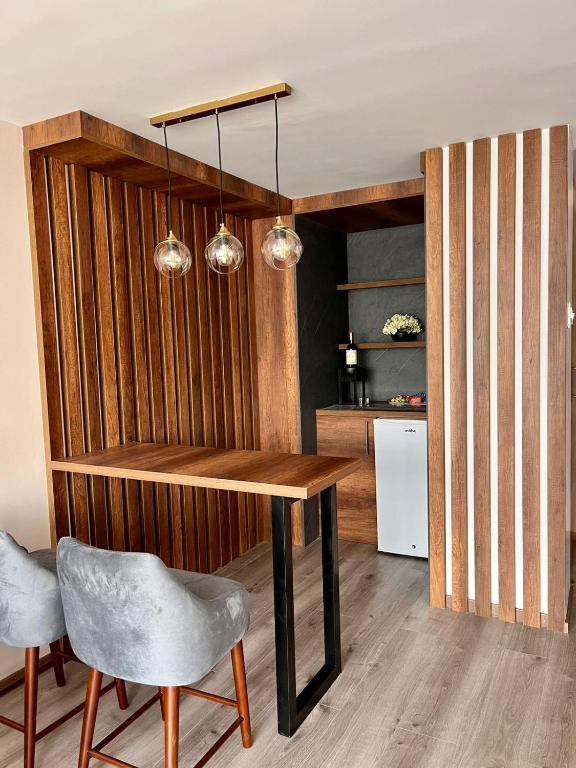 Kuchyň nebo kuchyňský kout v ubytování Hotel Ambato