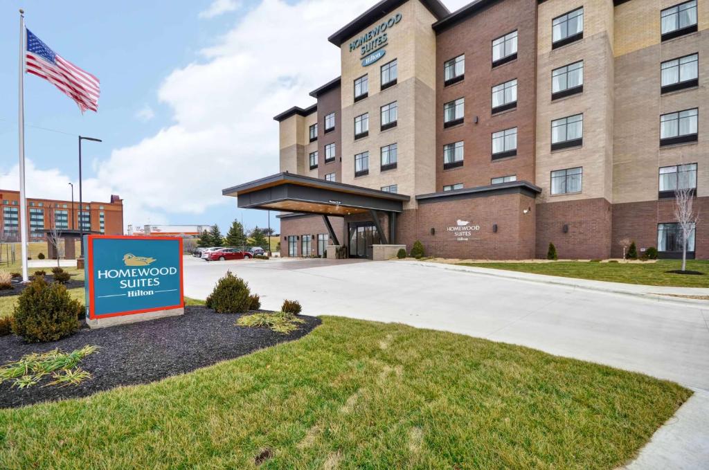 a sign in front of a building at Homewood Suites by Hilton Cincinnati/West Chester in West Chester