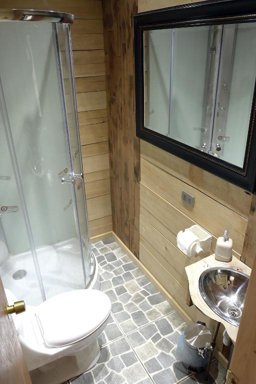 Koupelna v ubytování Hotel Boutique Antukenu