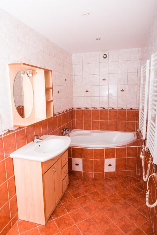 Koupelna v ubytování Penzion Na Kopečku