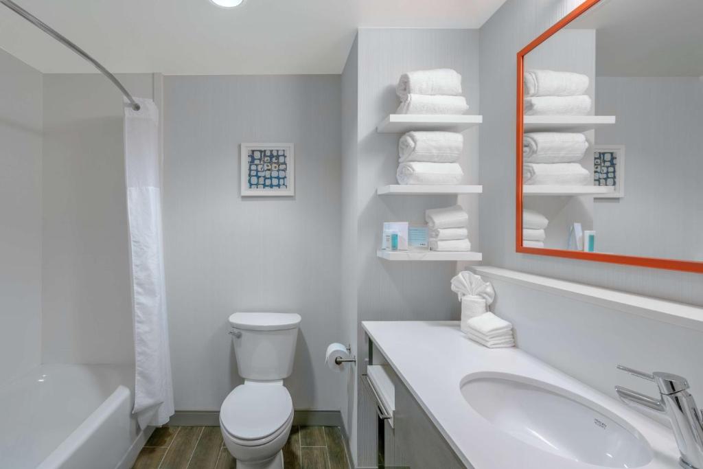 Ein Badezimmer in der Unterkunft Hampton Inn &amp; Suites Glenarden&#47;Washington DC